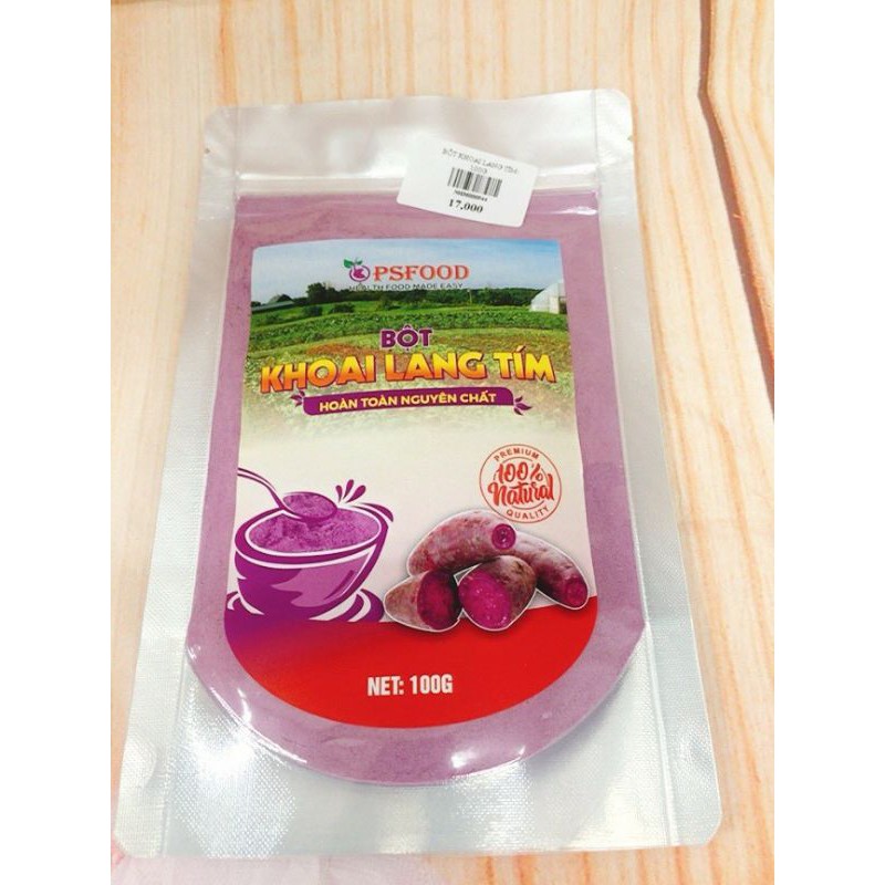 Bột khoai lang tím 50gram, 200gram - Bột khoai làm trà sữa