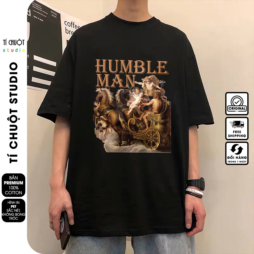Áo thun Mikenco Humble Man nam nữ in hình 5D, áo phông unisex mikenco tay lỡ - Tí Chuột Studio