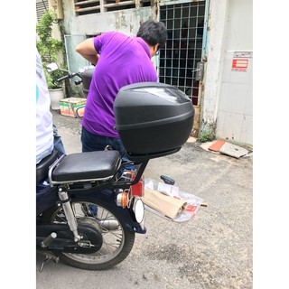Combo lắp đặt gồm thùng xe E250N2 và baga sau cho xe Cub