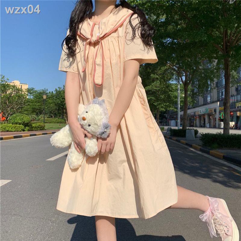 2021 mùa hè mới đại học dễ thương phong cách váy tím khoai môn sinh viên phiên bản Hàn Quốc của xu hướng nữ cổ