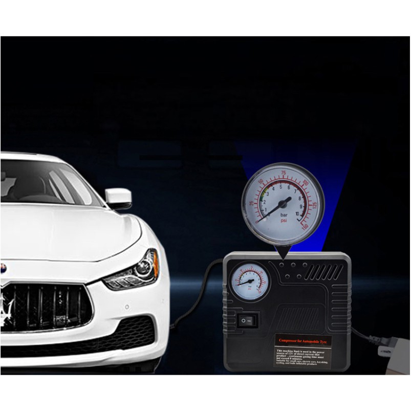 Máy bơm hơi mini sử dụng nguồn kích bình EC5 dùng cho ô tô, xe máy B120KB
