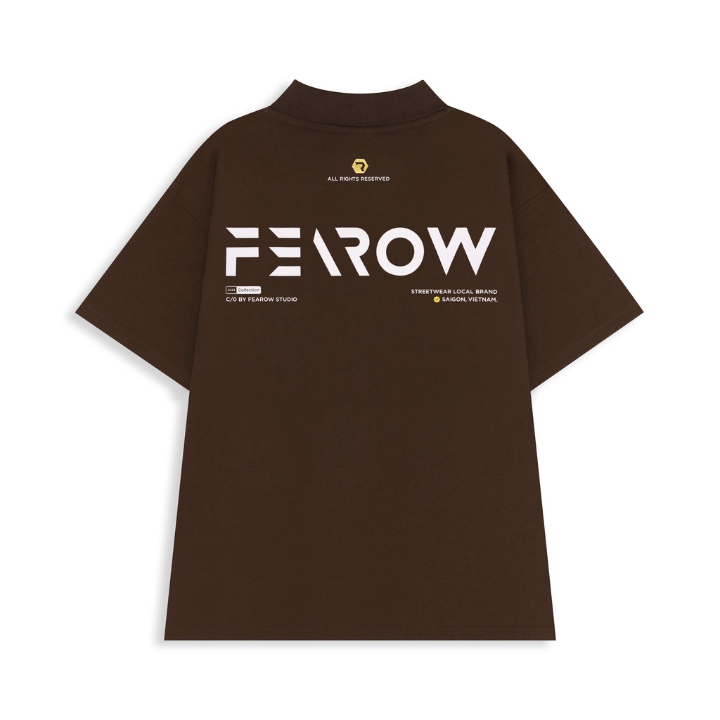 Áo polo nam nữ local brand unisex Fearow Signature / Màu Nâu - FW704