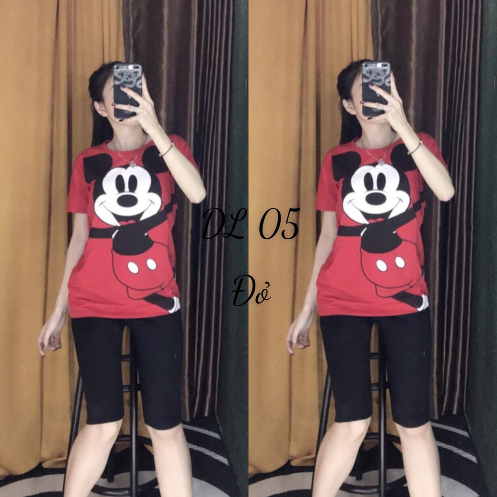 Đồ bộ mặc nhà nữ in hình chuột mickey cực dễ thương | BigBuy360 - bigbuy360.vn