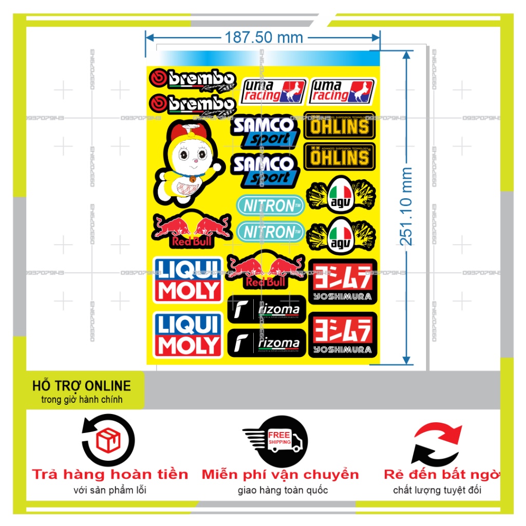 LOGO STICKER DÁN XE MÁY M71 - SHINDECAL2