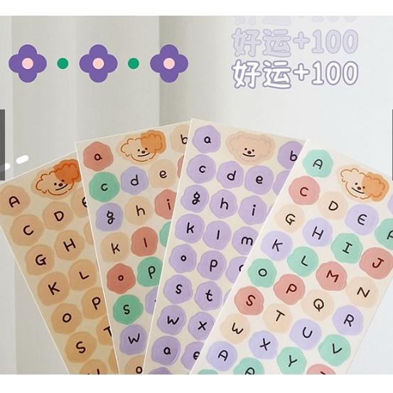 Sticker cute trang trí sổ dễ thương HAKI, hình dán sticker chữ cute đáng yêu hàn quốc giá rẻ ST42.