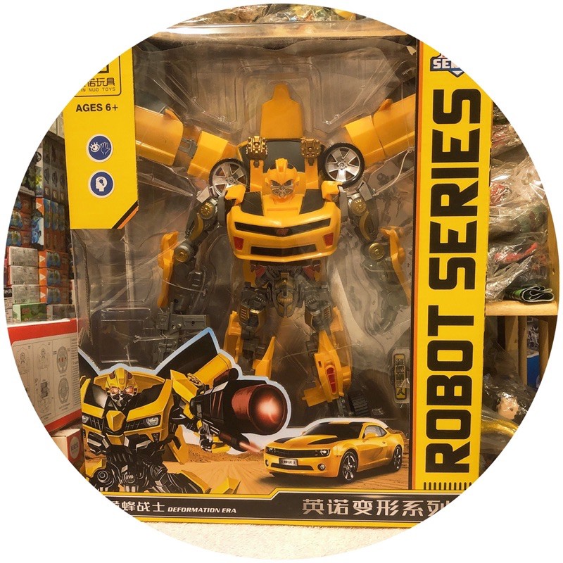 Mô Hình Robot Bumblebee Optimus Transformer Biến Hình Xe 25cm &amp; 35cm &amp; 50cm 2 Màu