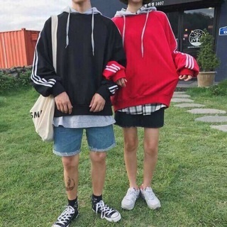 ÁO HOODIE SỌC PHỐI NÓN
