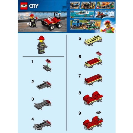 Lego City 30361 - Fire ATV polybag - Bộ xếp hình Lego Xe chữa cháy mini