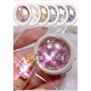 set 8 hũ nhũ vảy cá trang trí móng