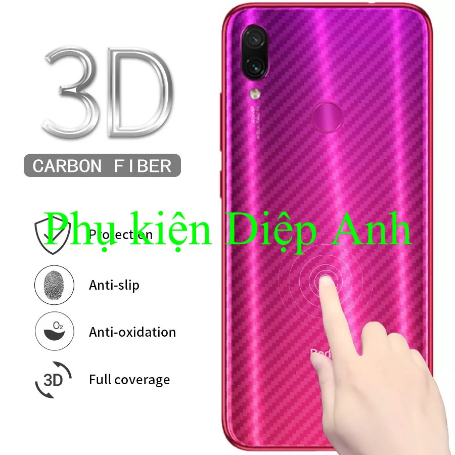 Miếng dán carbon mặt lưng cho Xiaomi Redmi 7 / Note 7 / Note 7 Pro