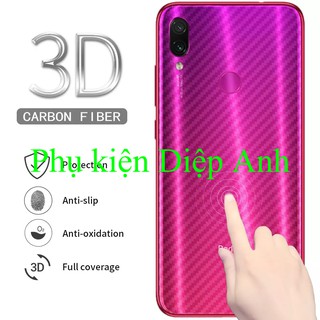 Miếng dán carbon mặt lưng cho Xiaomi Redmi 7 / Note 7 / Note 7 Pro