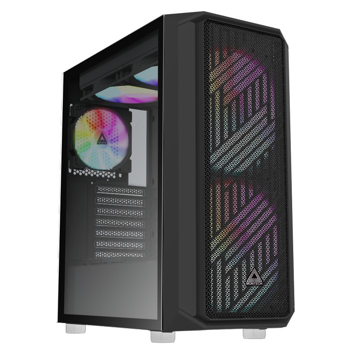 Vỏ Case MONTECH AIR X BLACK (TẶNG 3 FAN LED ARGB)