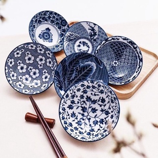 bộ 6 bát gốm sứ hoa văn Nhật Bản nội địa
