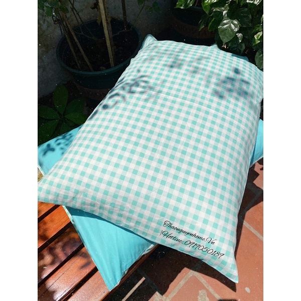 Vỏ gối cotton, gối bông gạo tự nhiên cỡ 50x68cm
