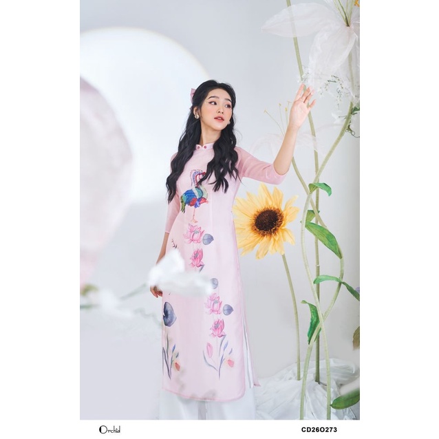 Set Áo dài cách tân nữ chất vải tơ nhũ cao cấp Orchid CD26O273 | BigBuy360 - bigbuy360.vn