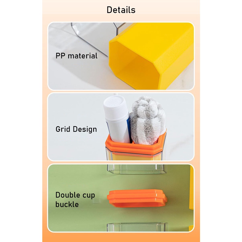 Munroe Bộ Cốc Đánh Răng / Hộp Đựng Bàn Chải Đánh Răng Hình Vịt Vàng Nhỏ Gọn Tiện Lợi