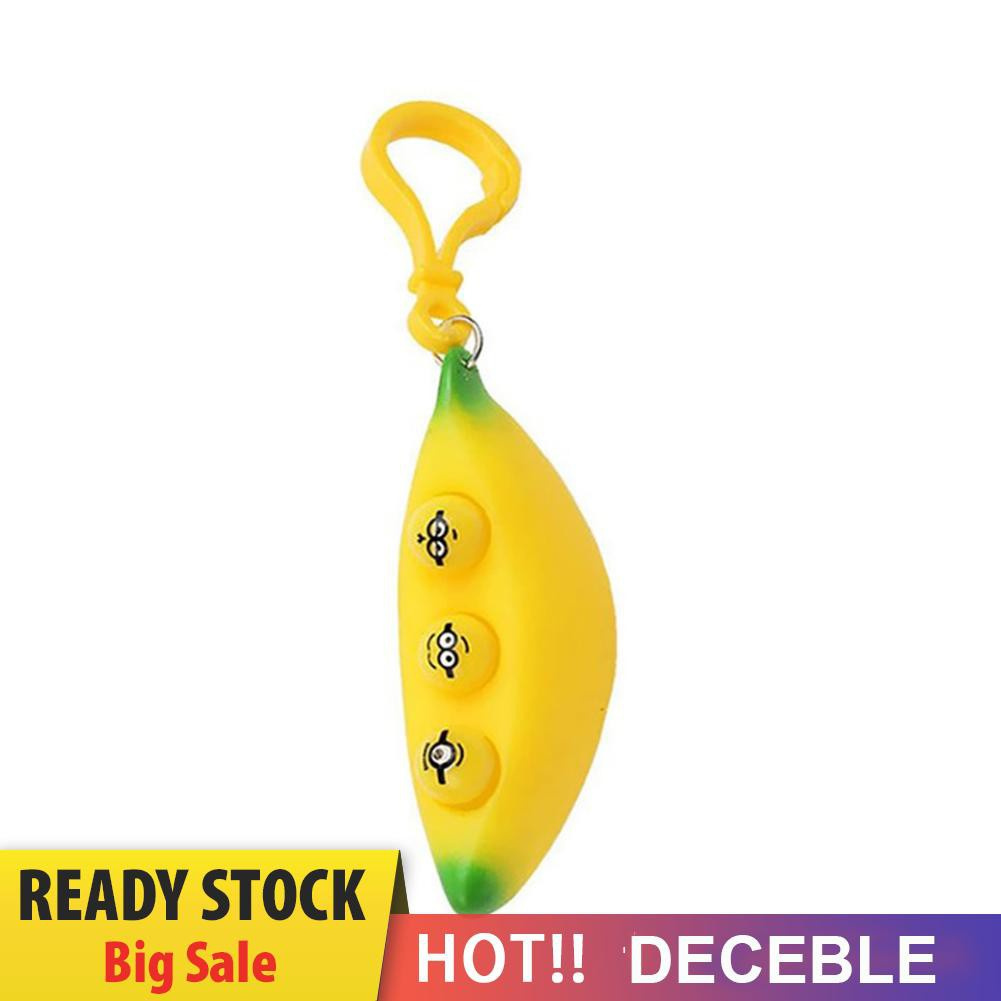 Pop It Fidget Đồ chơi Bananas Squeeze Sensory Fidget Autism Relief Stress Car Keychain Kids Đồ chơis