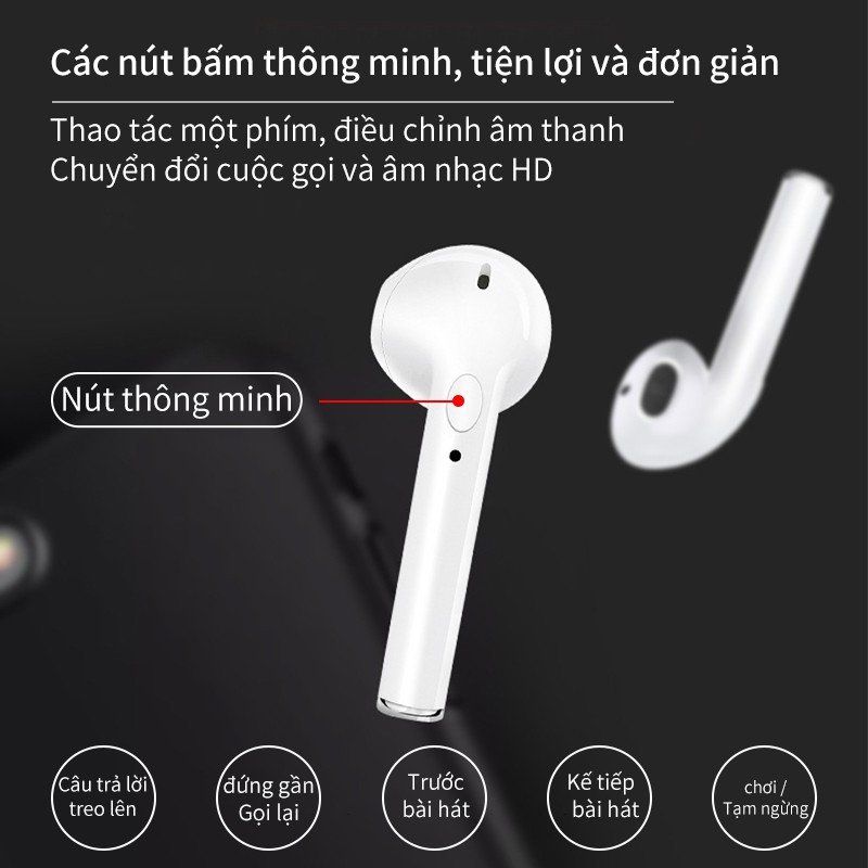 Tai nghe bluetooth không dây i9s tws 5.0 chất lượng cao cho Android iOS iPhone