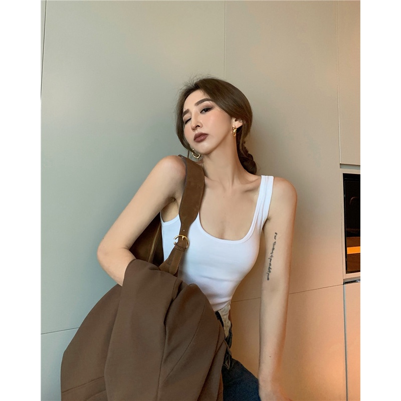 Áo hai dây dáng ôm co giãn thời trang Hàn Quốc