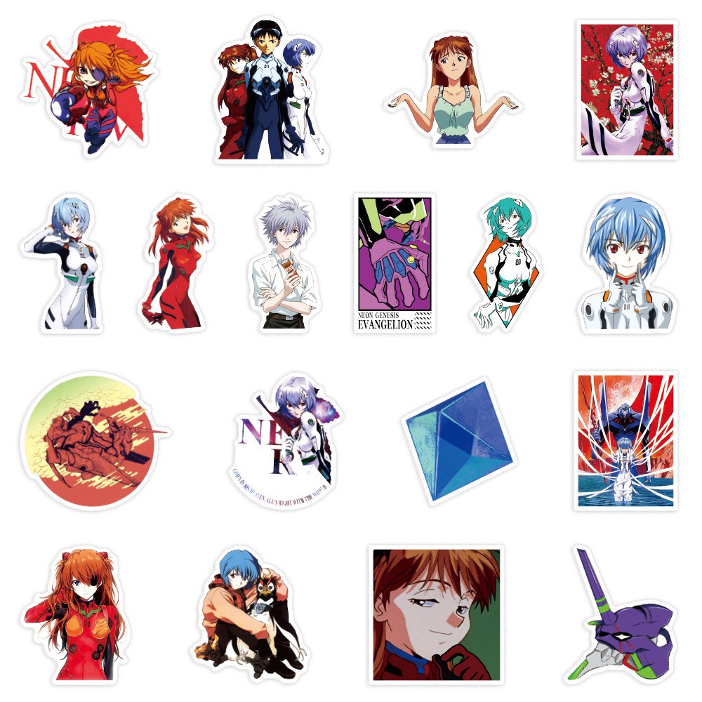 J· Bộ Hình Dán Chống Thấm Neon Genesis Evangelion, 50 tờ/bộ