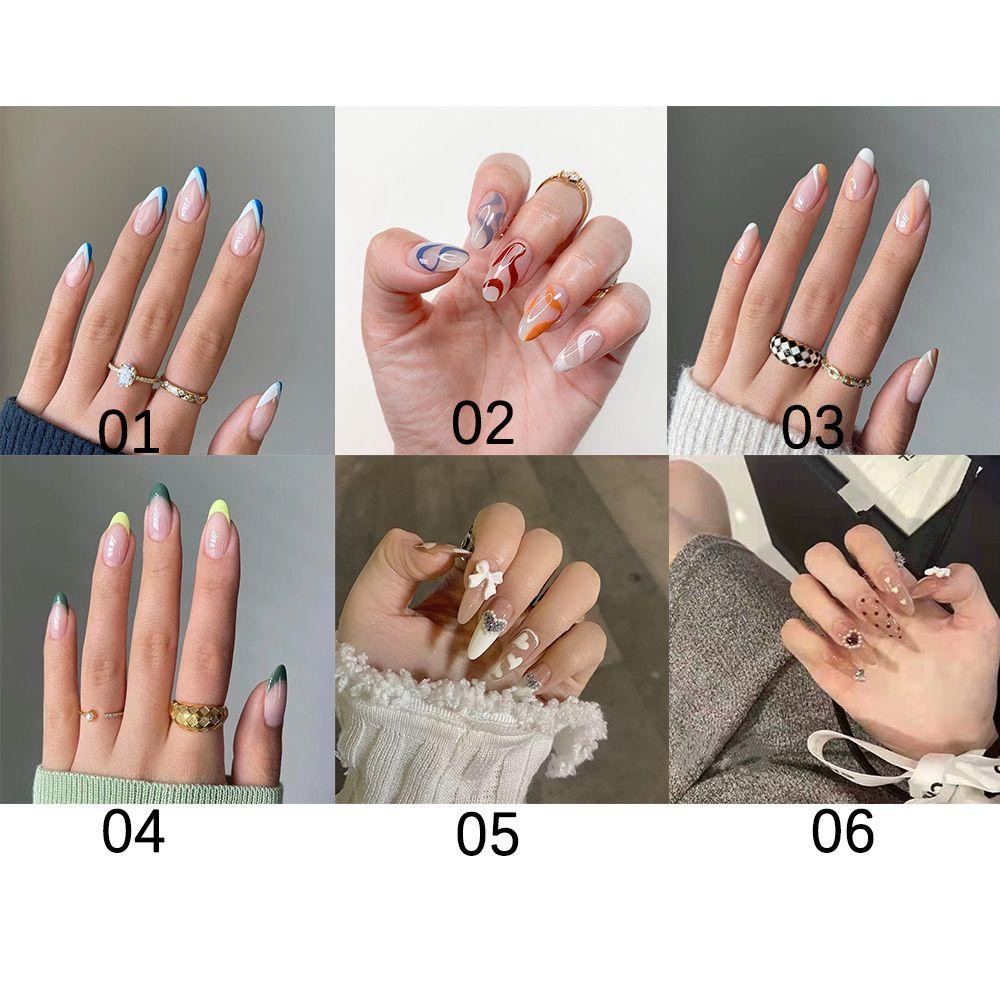 Hộp 24 Móng Tay Giả Che Phủ Toàn Diện Trang Trí Nghệ Thuật