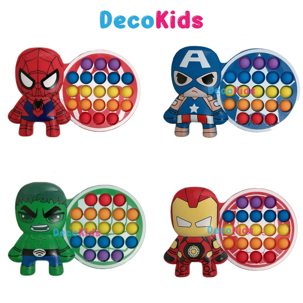 Pop it Avengers đồ chơi bóp tay xả stress nhân vật siêu anh hùng