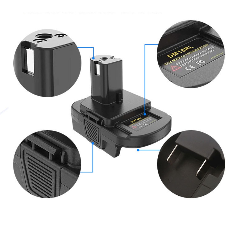 Bộ chuyển đổi pin cho pin lithium Dewalt/Milwaukee 18V 20V sang dụng cụ điện Ryobi 18V Cho Ryobi P108 P1055 P108 P105
