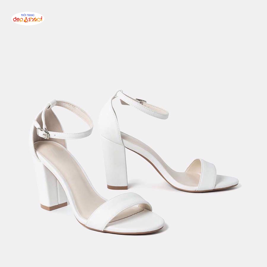 Giày Sandal cao gót quai ngang hậu búp bê 5 phân và 7 phân Big Size 42 43 Đẹp & Shock MS 21010