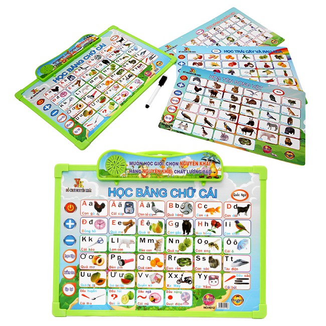 Bảng Chữ Cái Điện Tử Thông Minh Anh - Việt 7 Trong 1 Cho Bé Học Tập - HOME BABY