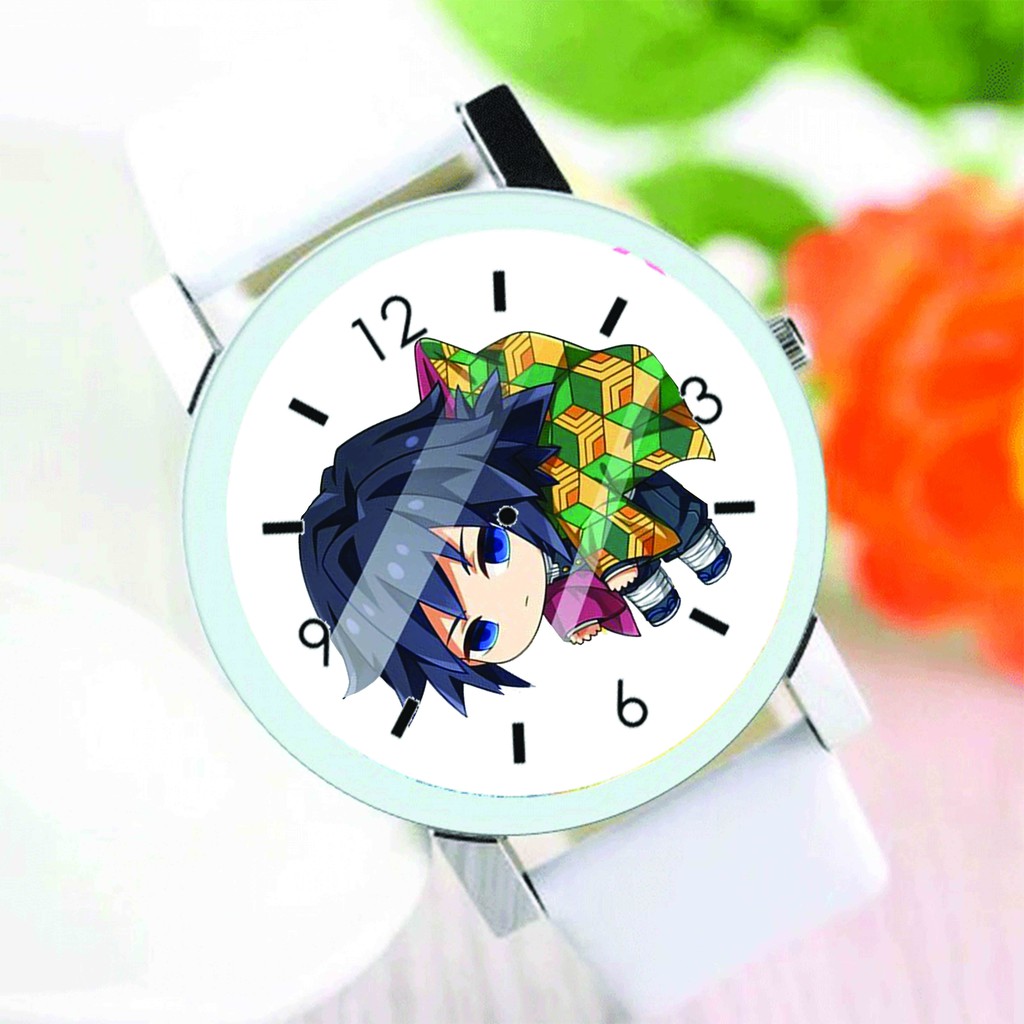 Đồng hồ đeo tay nam nữ in hình KIMETSU NO YAIBA Thanh Gươm Diệt Quỷ ver TREO anime chibi thời trang dễ thương độc đáo