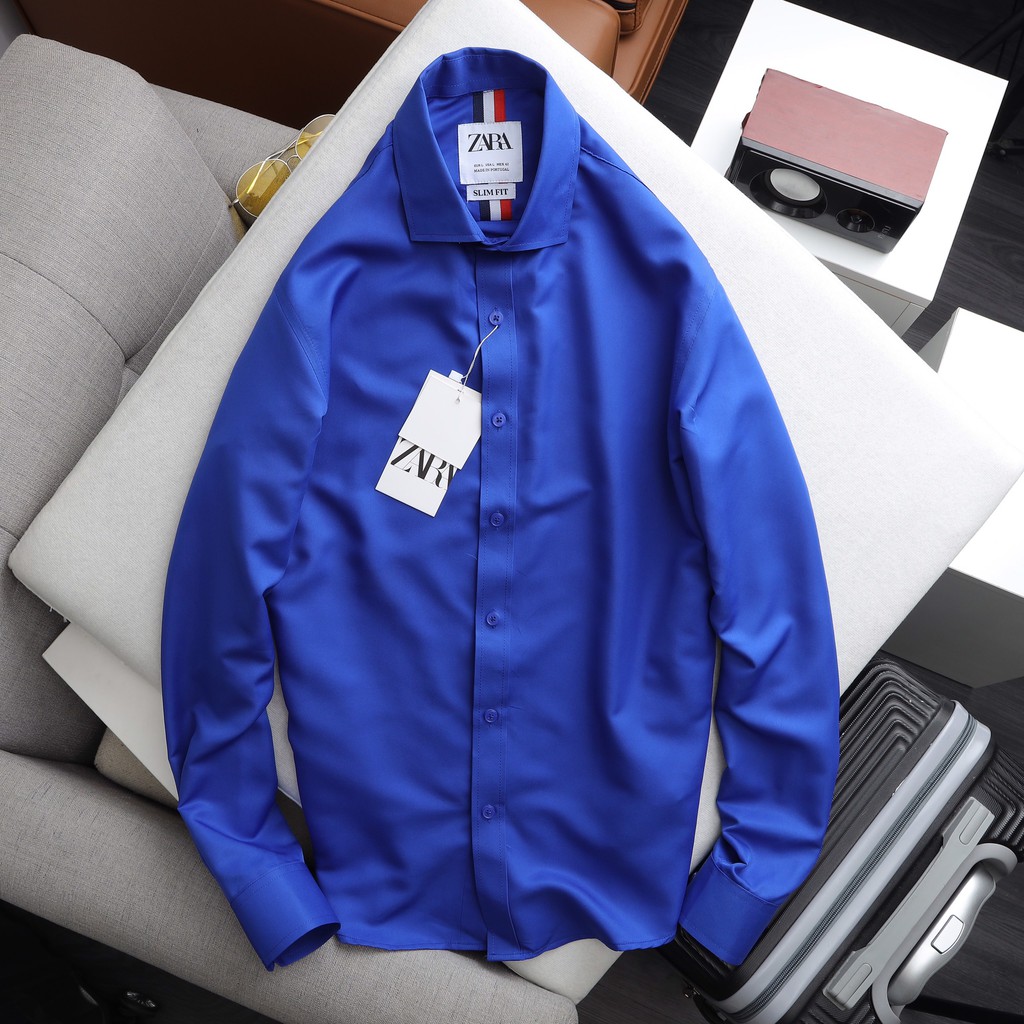 Sơ mi nam caro ZA-RA dài tay cổ bẻ cao cấp | BigBuy360 - bigbuy360.vn