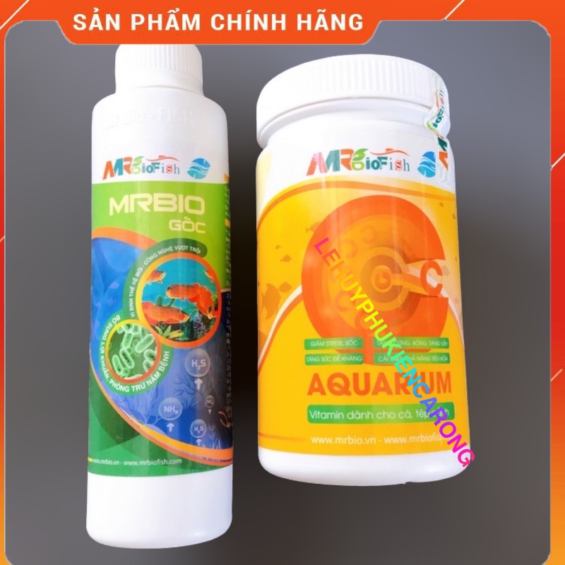 Combo Men Vi Sinh Bể Cá Mr Bio Gốc và Vitamin C - Aquarium Bộ Đôi Hoàn Hảo Cho Hồ Cá Của Bạn