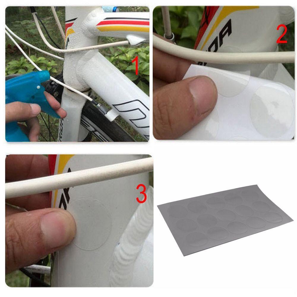 Miếng Dán Khung Xe Đạp Hình Tròn Trong Suốt Chống Trầy Tiện Dụng