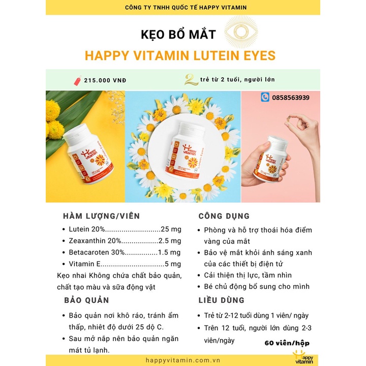 Kẹo bổ mắt cho bé lutein eyes, cải thiện thị lực, giảm khô mắt - ảnh sản phẩm 2