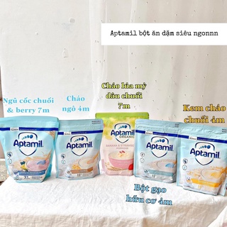Bột ăn dặm Aptamil cho bé 4/6m+ túi zip 125g (air Anh Quốc)