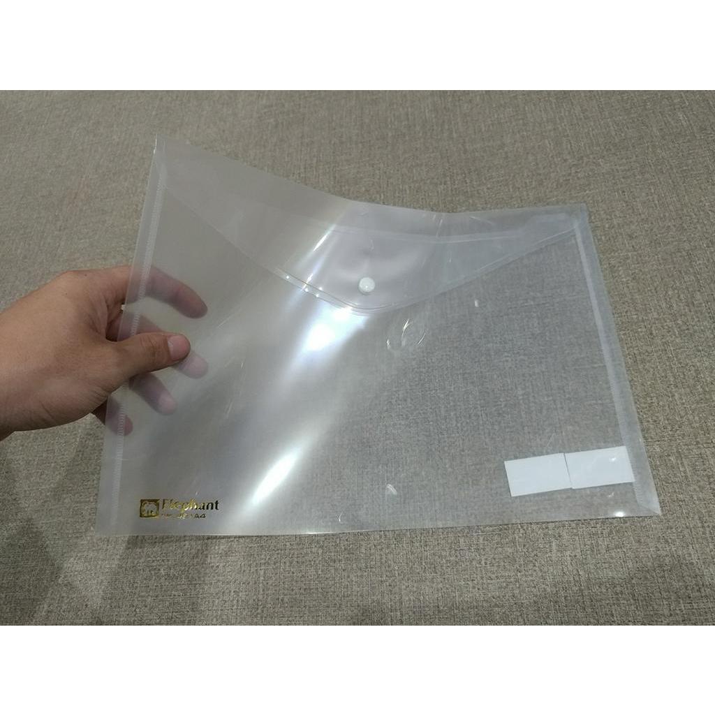 Bìa Nút Nhựa Elephant 421A4 Trắng - Elephant