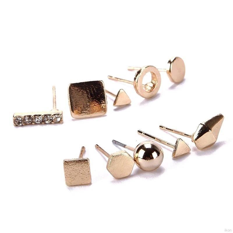 Set 9 đôi bông tai xỏ lỗ nhiều kiểu xinh xắn cho nữ