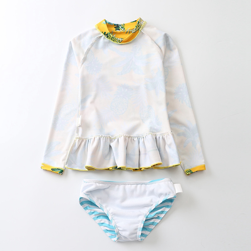 1-10 Years Summer Beach Fashion Girls Swimwear 2PCs Set Colorful Baby Girls Swimsuits Infant Toddler Swimming Suit