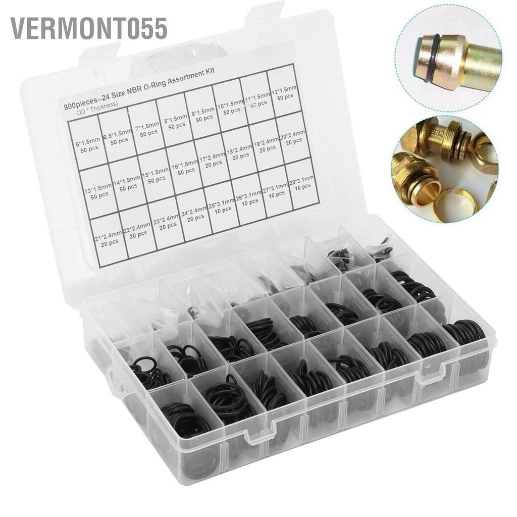 Vermont055 800 cái O-Ring Loại Vòng đệm cao su Nitrile Gioăng cho Máy công cụ Ô tô móc nông nghiệp