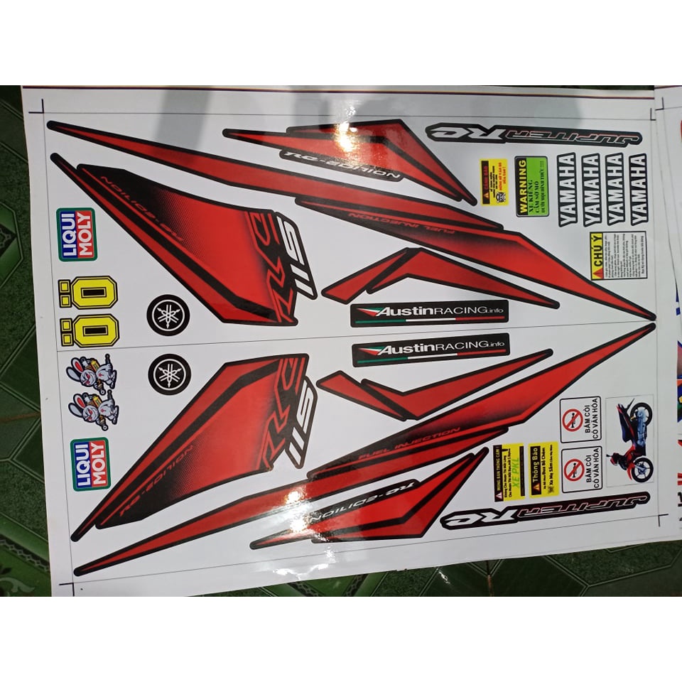 Tem rời jupiter fi 219 đỏ xe đen