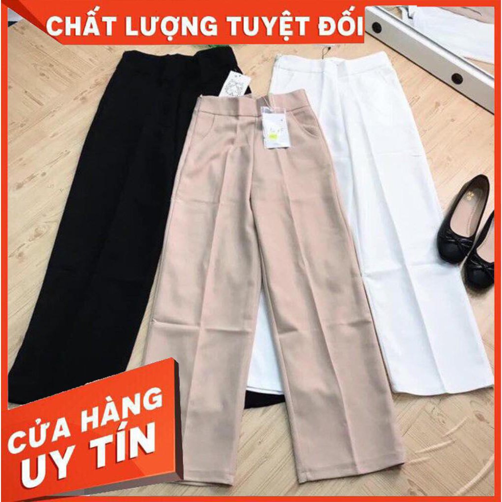 Bán sỉ Quần ống rộng nữ khoá sườn  chất tuyết mưa loại 1