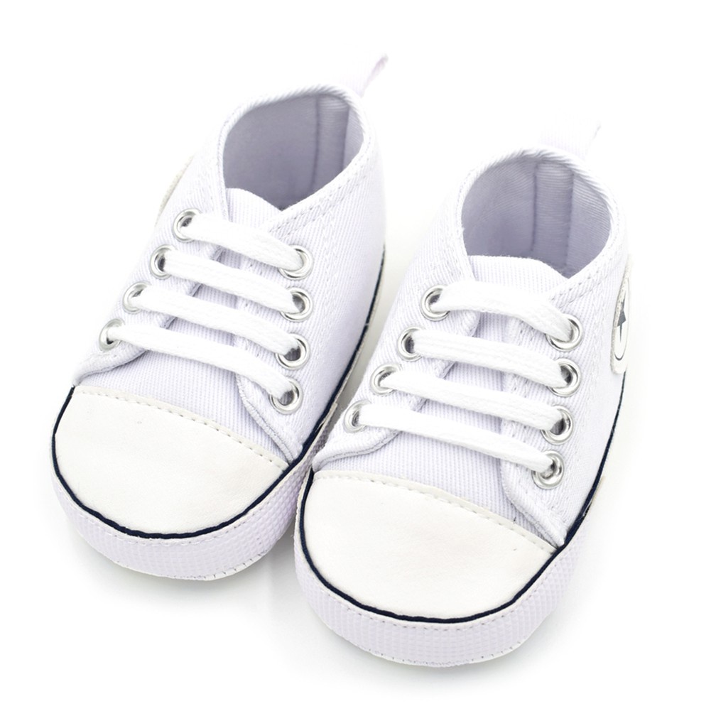 Giày Thể Thao Canvas Chống Trượt Màu Sắc Kẹo Ngọt Dành Cho Bé 0-18 Tháng Tuổi