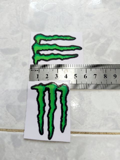 Tem Sticker Monster Kích Thước Nhỏ Dán Xe Giá Rẻ