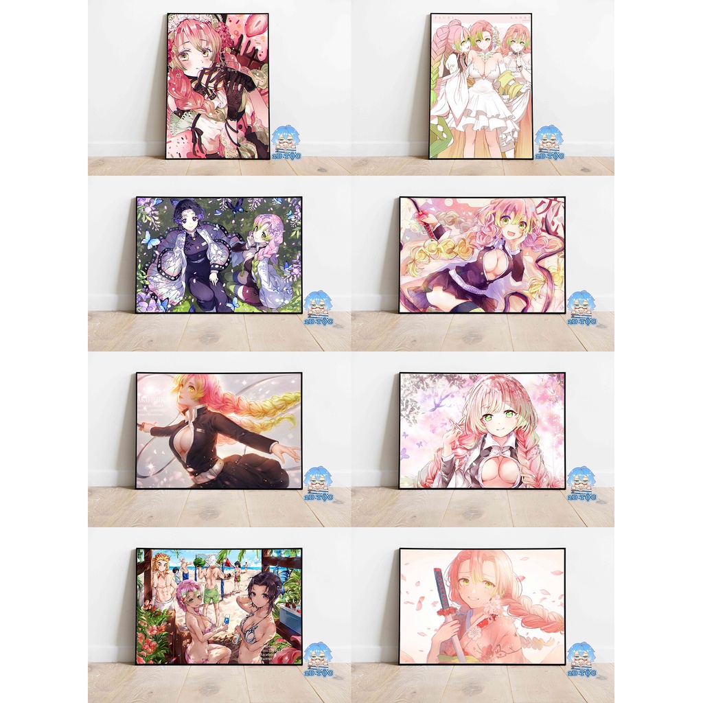 Ảnh poster A3 chất lượng chuẩn Kanroji Mitsuri (11) Anime Manga Kimetsu No Yaiba – tranh dán tường 2D Tộc Shop
