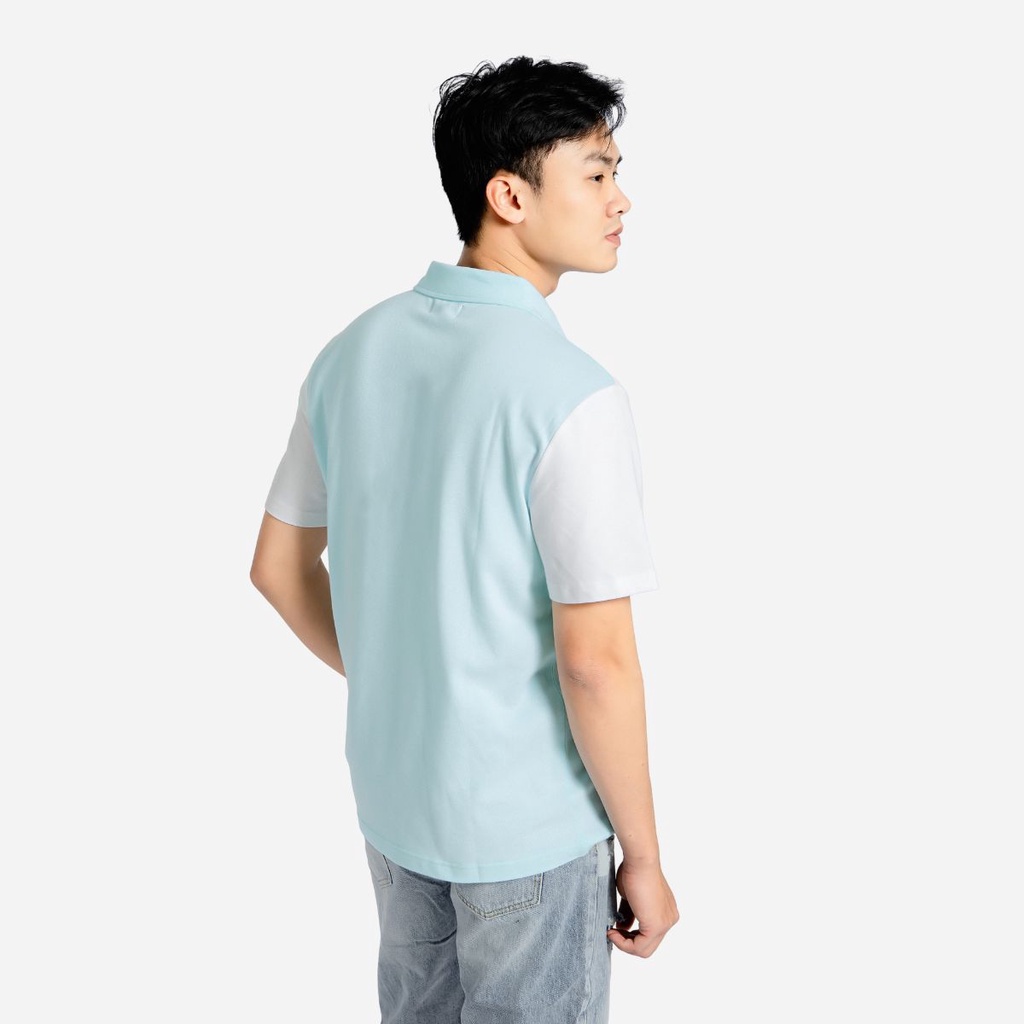 Áo polo ngắn cộc tay nam CIZA vải cotton cao cấp thanh lịch trẻ trung màu blue size S M L XL  APNC06