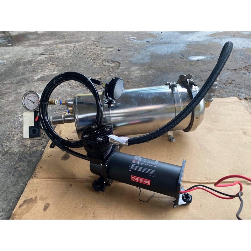 Bơm nén khí và bình nhôm