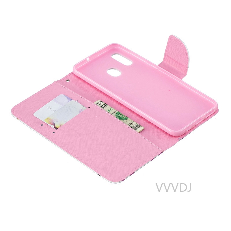 Bao da điện thoại ví gập in hình dễ thương cho Samsung A30 A50 A40 A20 A70 | BigBuy360 - bigbuy360.vn