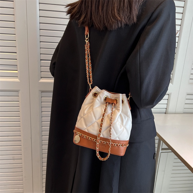 Túi Đeo JASMIN NOIR Chéo Vai Kiểu Chần Bông Họa Tiết Kẻ Sọc Boho Cho Nữ