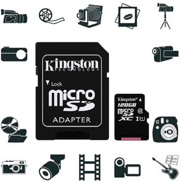 Thẻ nhớ Kingston 128GB – KINGSTON MicroSD Class10 – CHÍNH HÃNG – Bảo hành 5 năm – Kèm Adapter