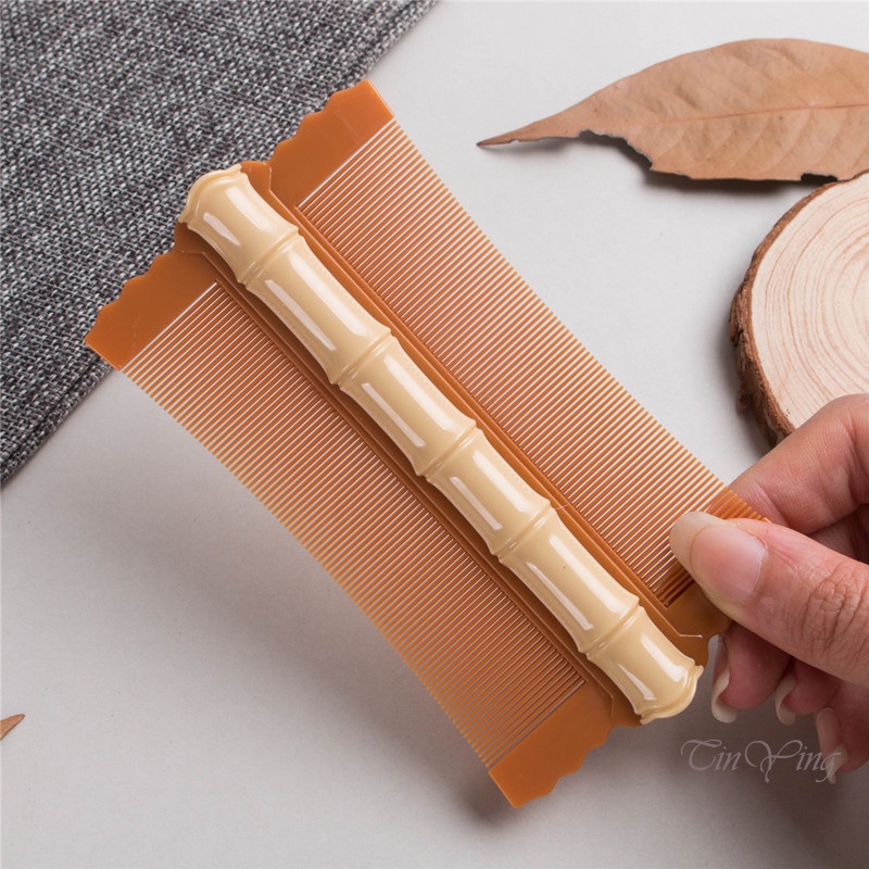 GETNOIVAS Lược Chải Tóc Hai Mặt Răng Nhỏ Bằng Tre Chăm Sóc Da Cho Nữ